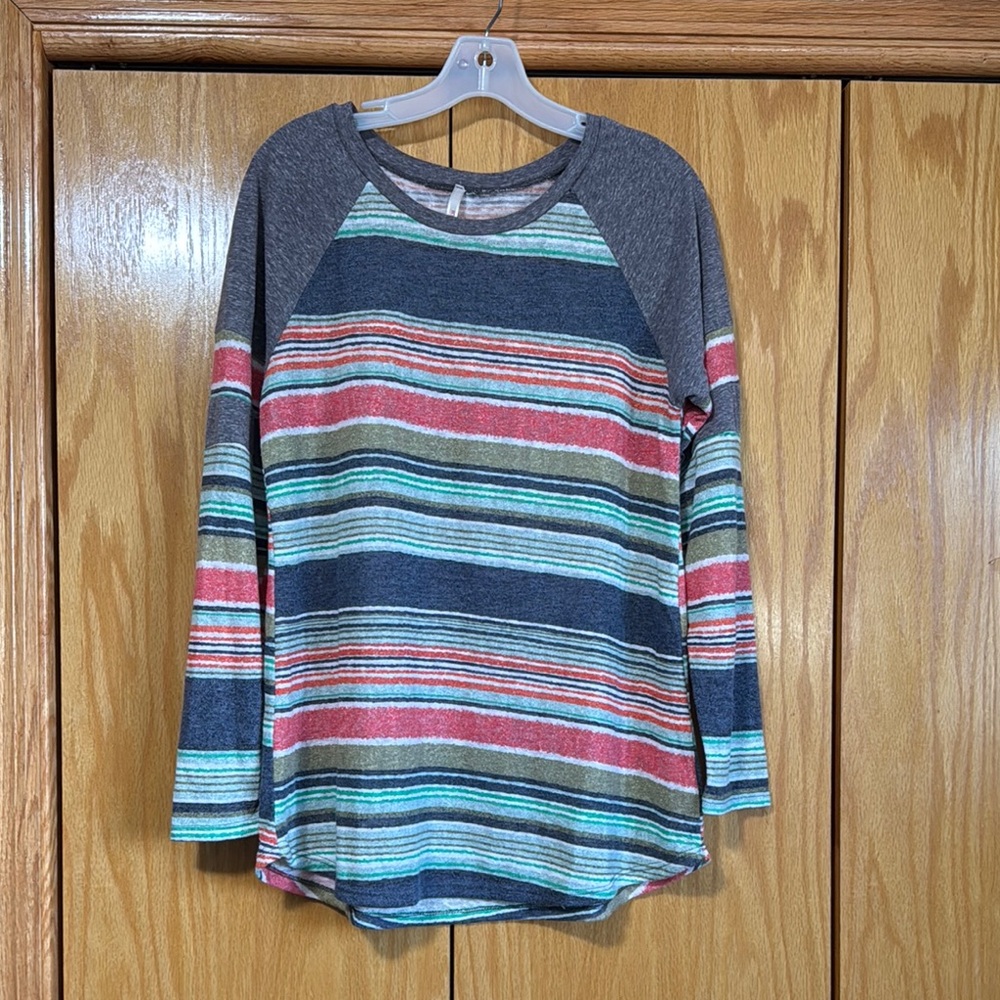Women’s large My Story brand Striped Long Sleeve Top